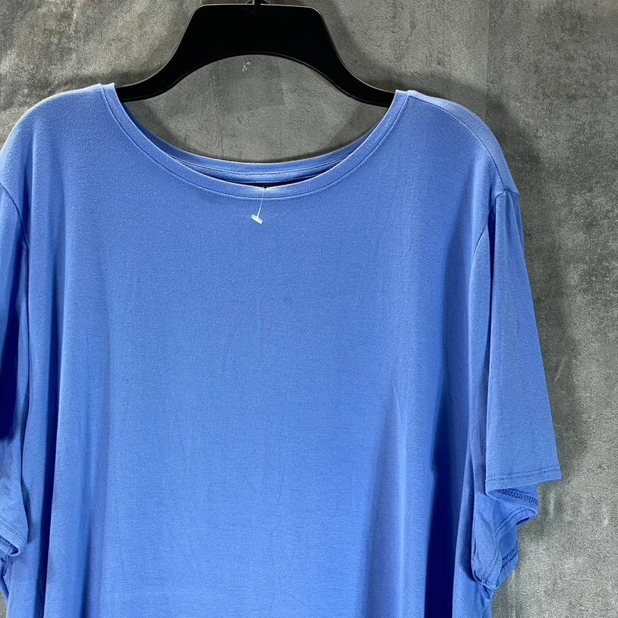 ALFANI Women's Blue Crewneck Short-Sleeve Tunic Top SZ XL
