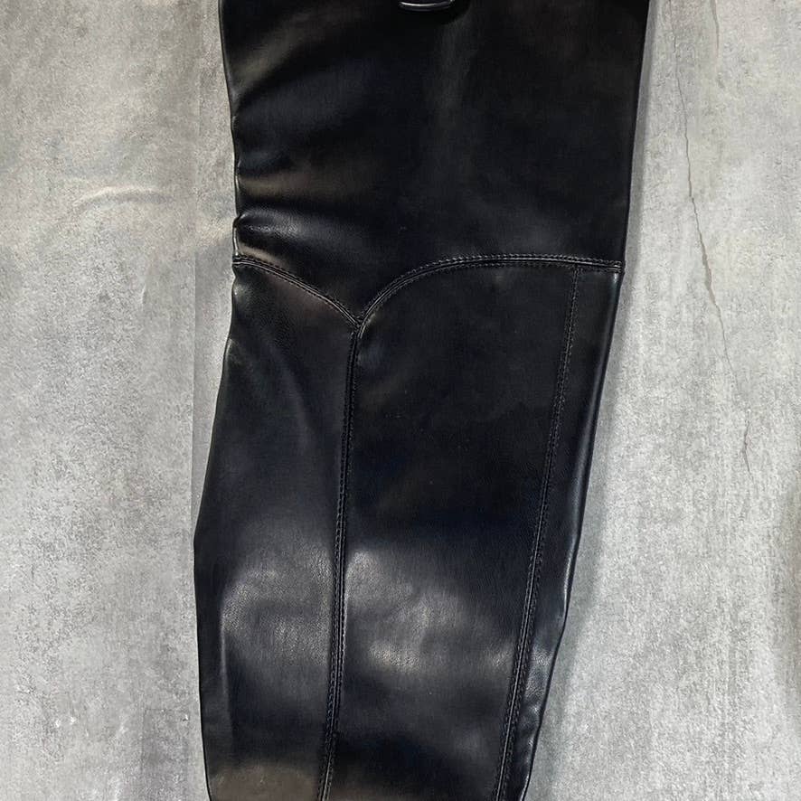 CALVIN KLEIN Women's Faux-Leather Sacha Pointed-Toe Over-The-Knee Boots SZ 6
