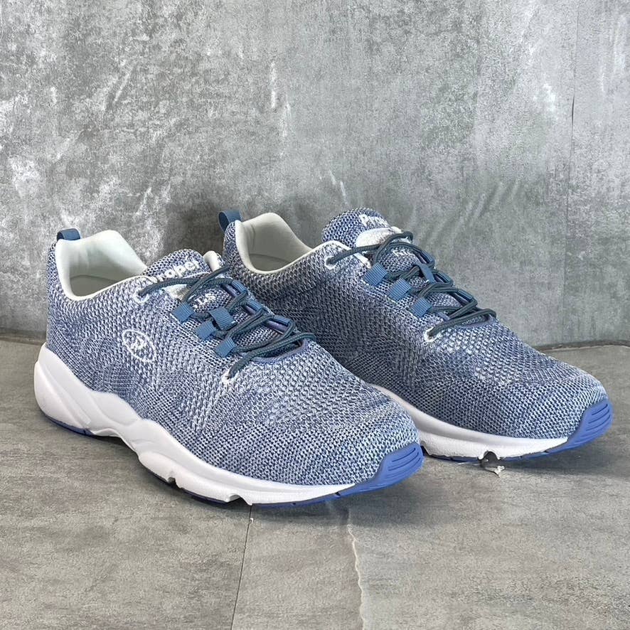PROPET Women's X Wide Denim-White Stability Fly Lace-Up Walking Sneakers SZ 10.5