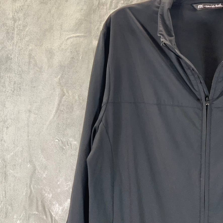 TRAVIS MATHEW Men's Black Crystal Cove 2.0 Full-Zip Jacket SZ M