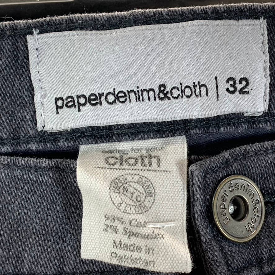 PAPER DENIM & CLOTH Men's Charcoal Denim 5-Pocket Bermuda Shorts SZ 32