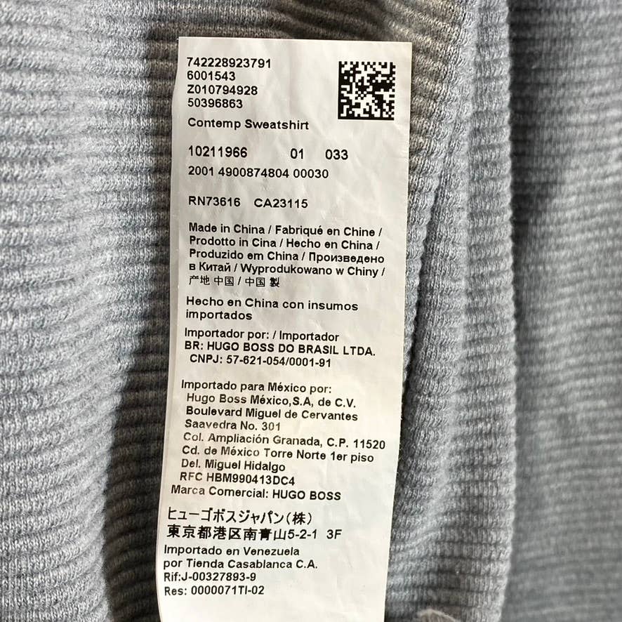 HUGO BOSS Women's Gray Bodywear Waffle Texture Logo Waistband Lunge Set SZ M