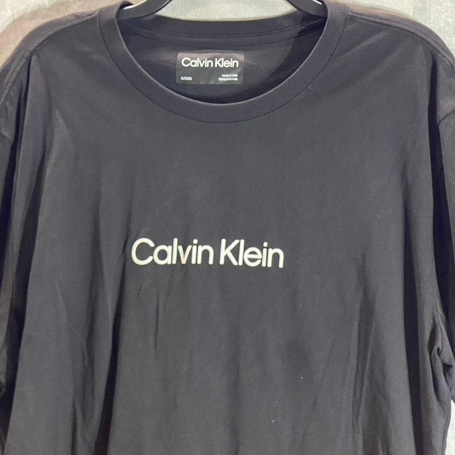 CALVIN KLEIN Men's Black/White Logo Graphic Short Sleeve Crewneck T-Shirt SZ XL