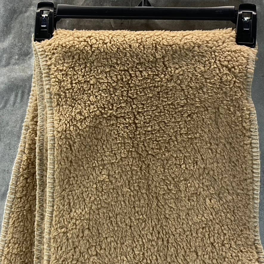 JENNI Women's Camel Solid Sherpa Scarf SZ OS