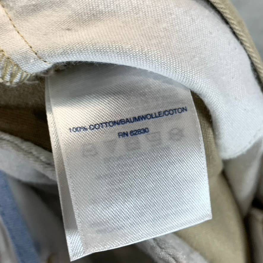 LANDS' END Men's Tan Traditional-Fit Straight-Leg Chino Pants SZ 32