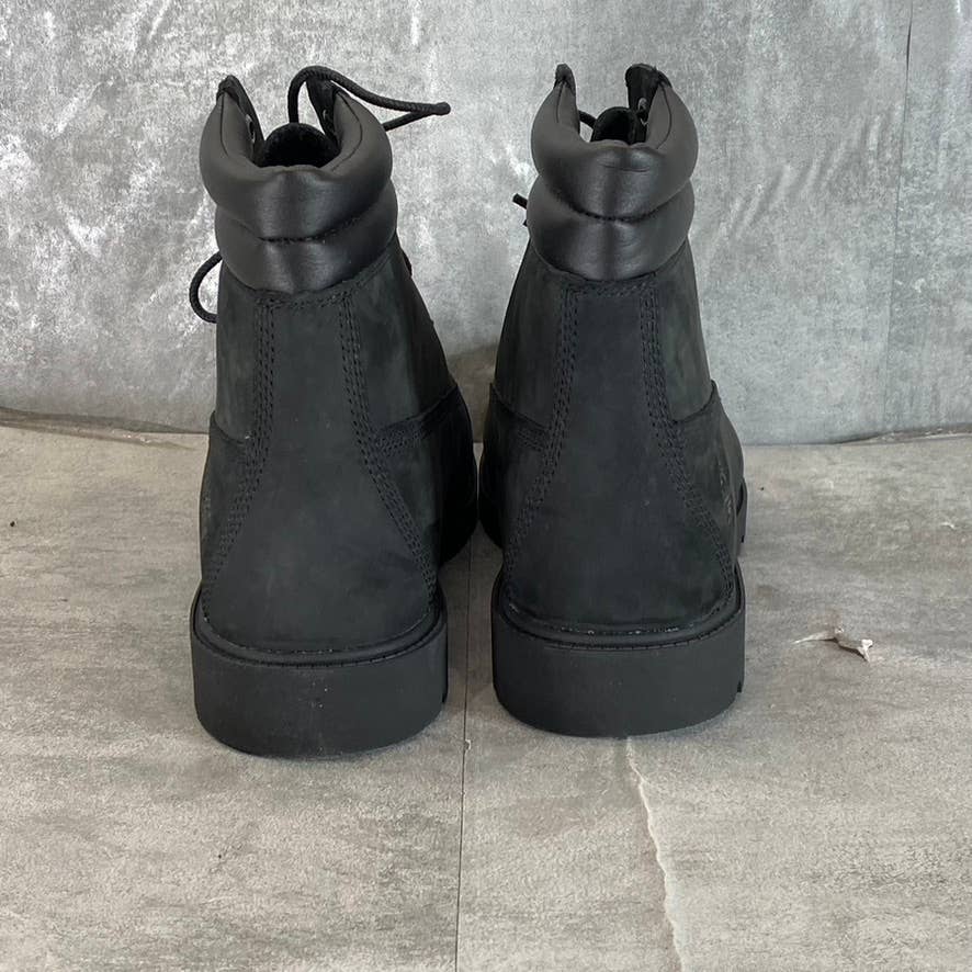 TIMBERLAND Women's Black Nubuck Linden Woods 6" Waterproof Lace-Up Boots SZ 11