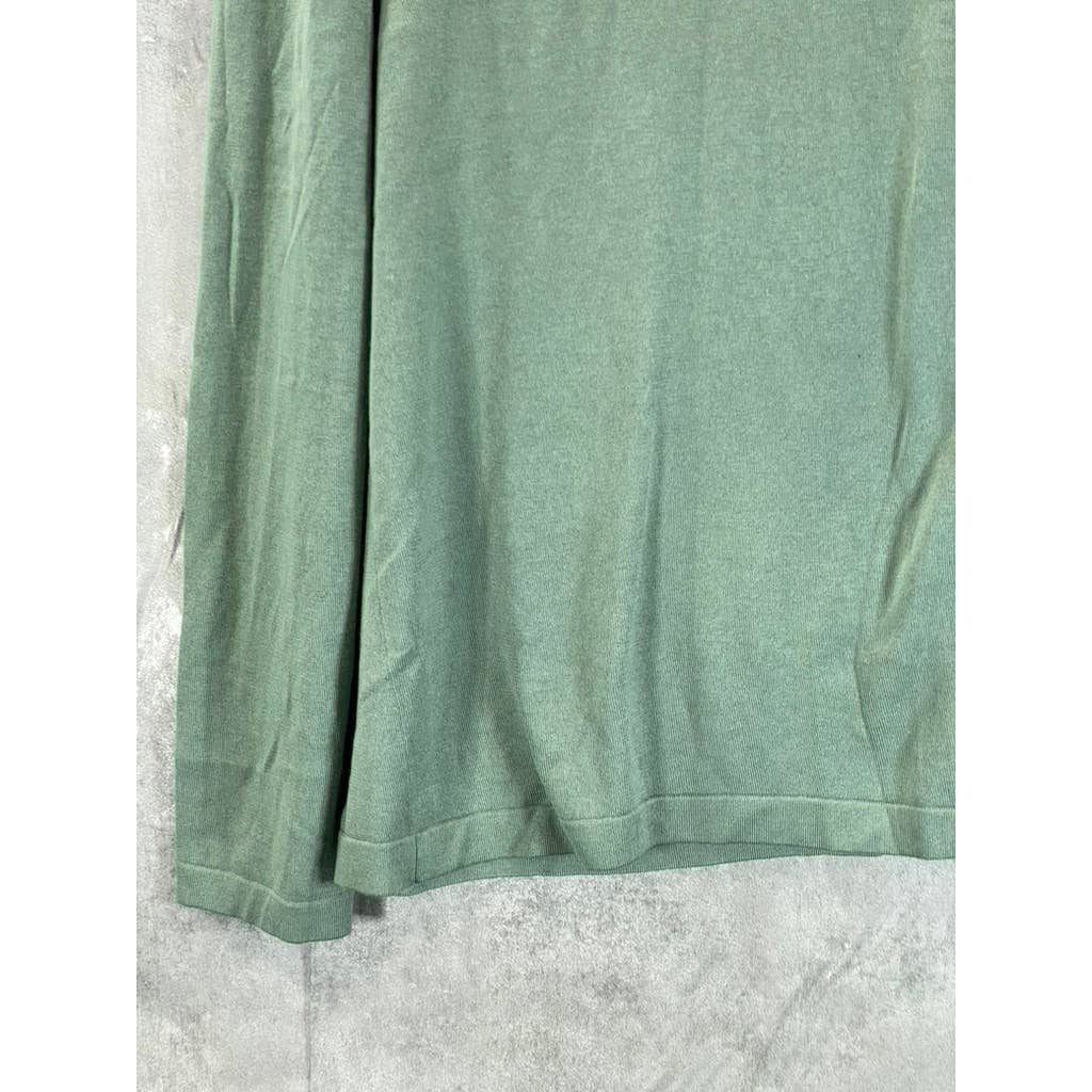BANANA REPUBLIC Men's Green Silk Cashmere V-Neck Pullover Sweater SZ L