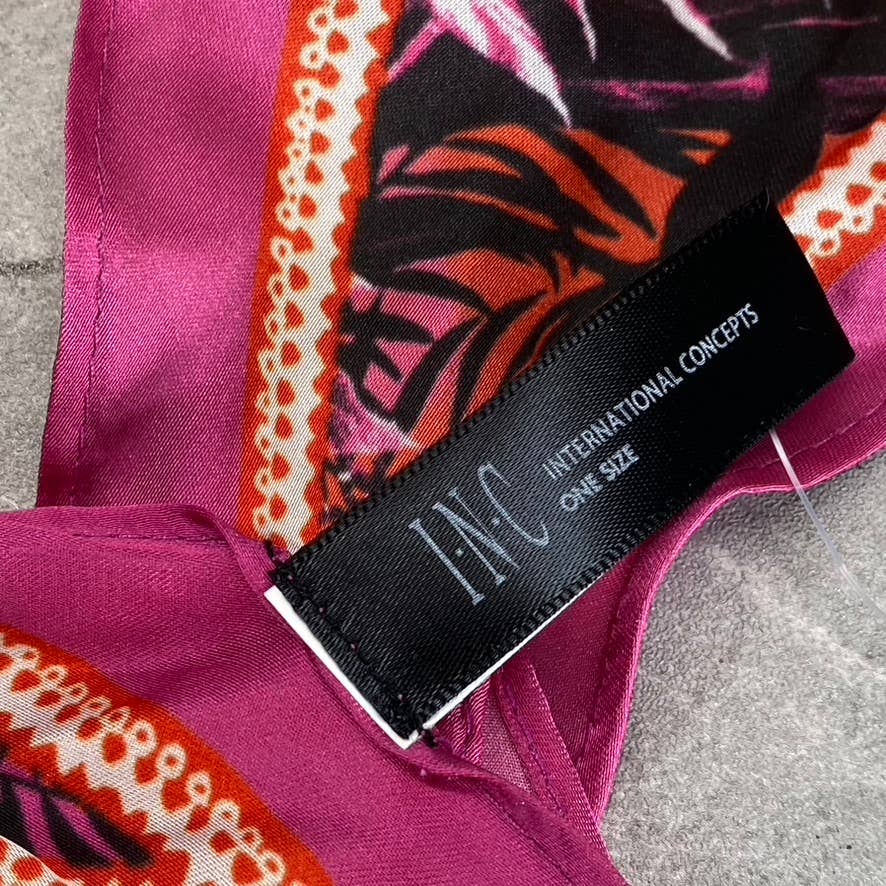 INC INTERNATIONAL CONCEPTS Women's Fuschia Palm-Print Kite Scarf SZ OS