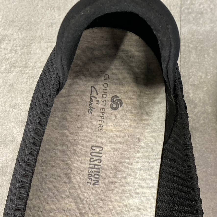 CLARKS Collection Women's Black Knit Adella Step Slip-On Sneakers SZ 10