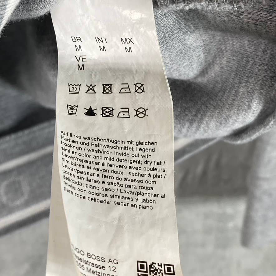 HUGO BOSS Women's Gray Bodywear Waffle Texture Logo Waistband Lunge Set SZ M