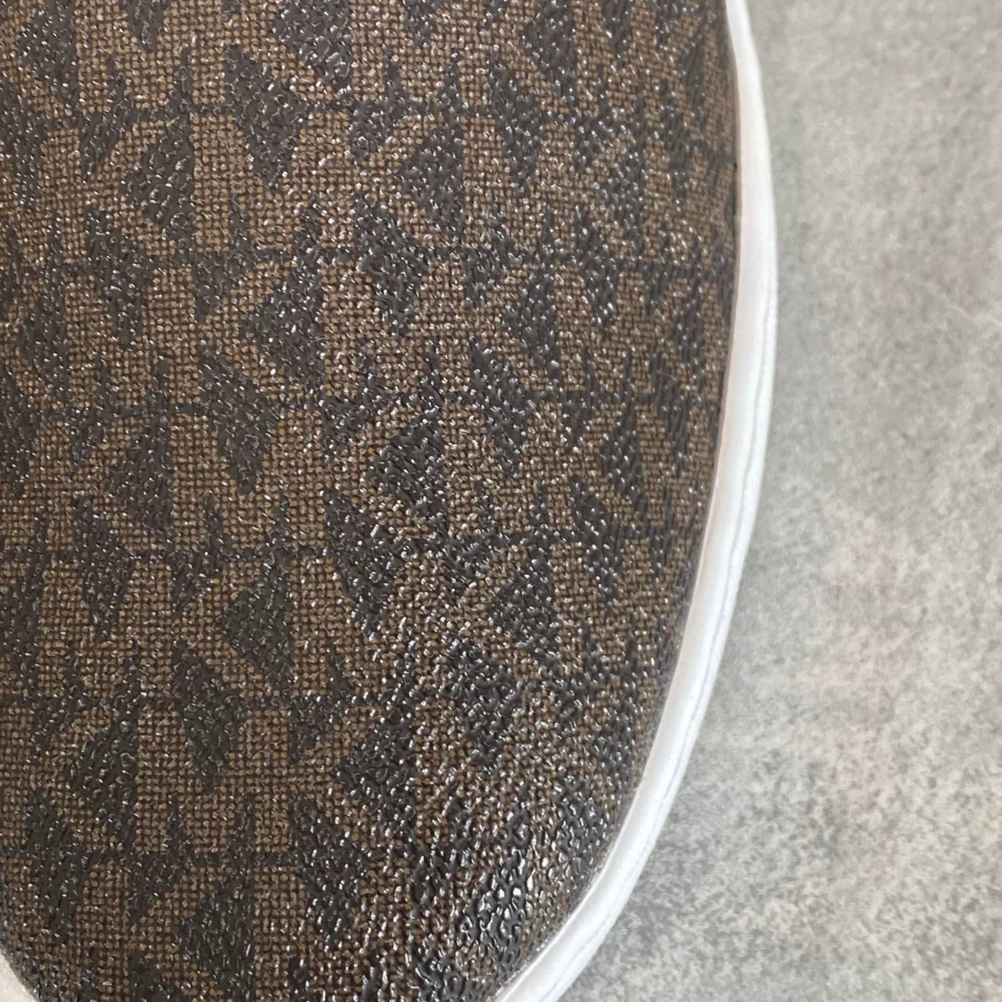 MICHAEL MICHAEL KORS Women's Brown Signature Logo Keaton Slip-On Sneakers SZ 7
