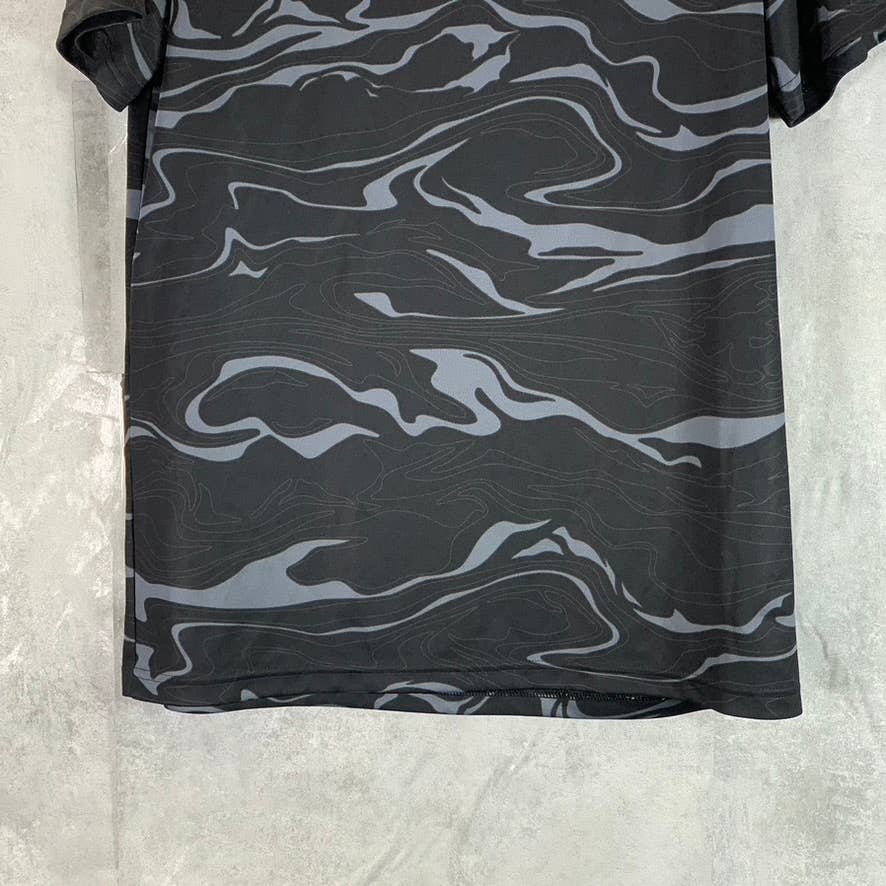 ASICS Men's GPX Black/Grey Printed Performance Crewneck Short-Sleeve T-Shirt SZM