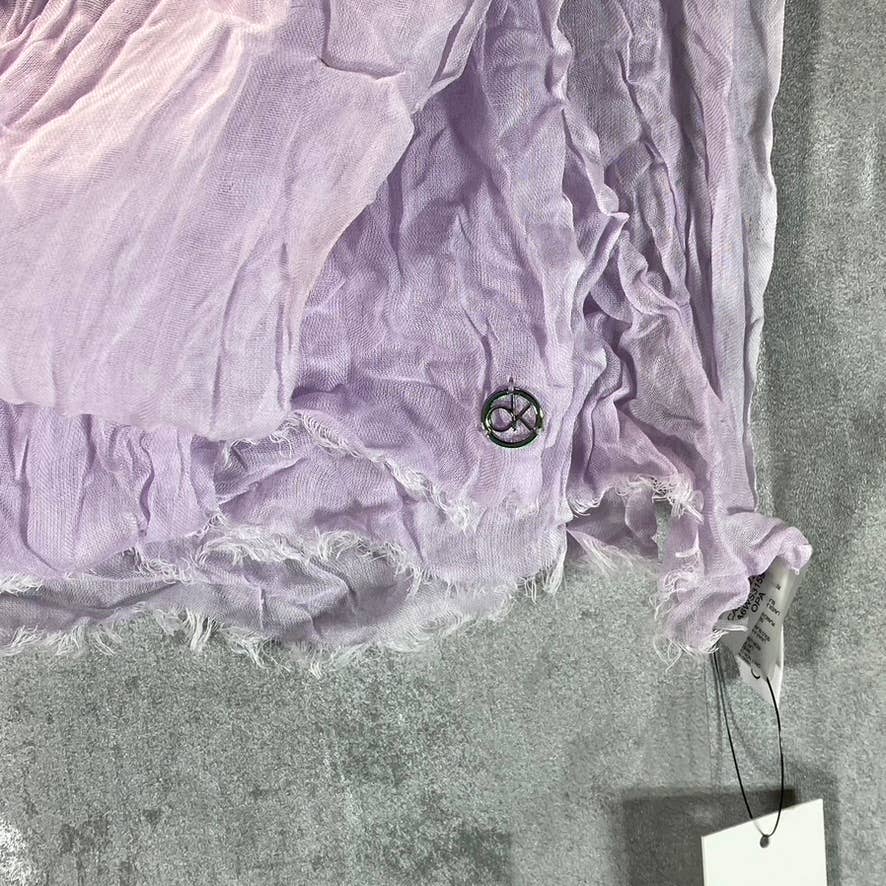 CALVIN KLEIN Women's Purple Chambray Woven Scarf SZ OS