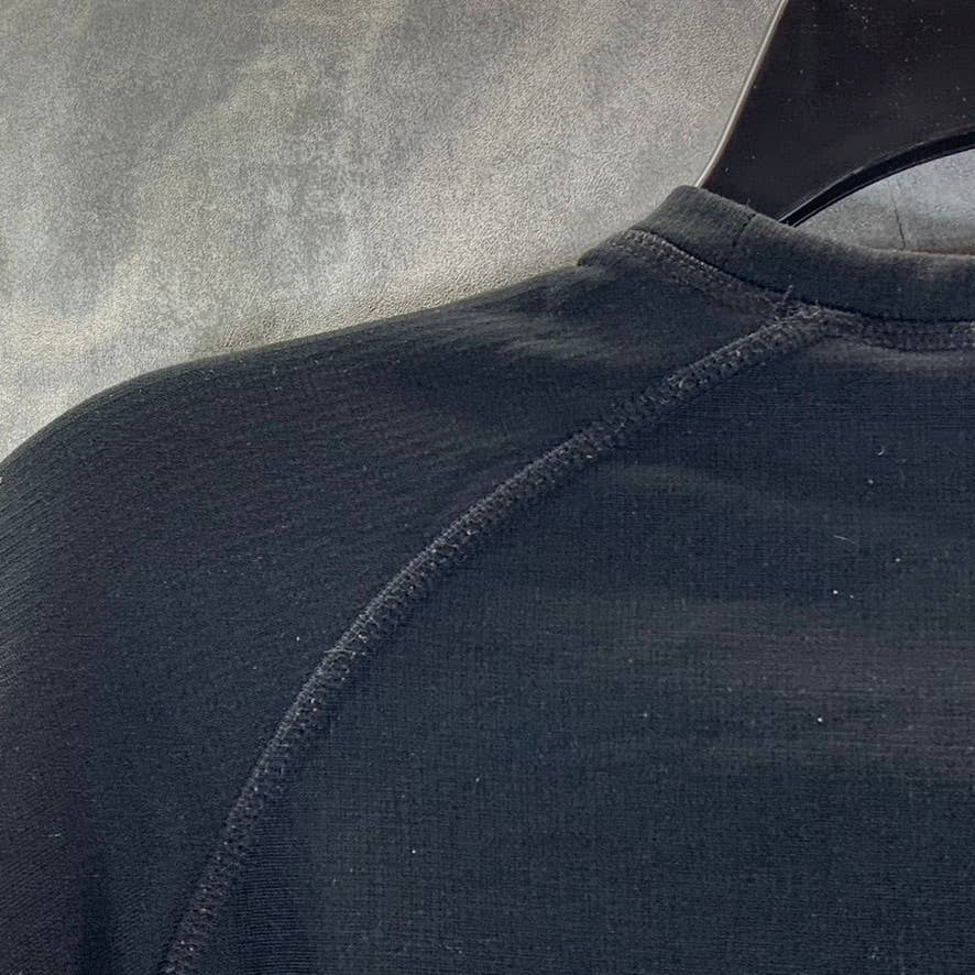 L.L BEAN Men's Black Solid Lightweight Crewneck Long-Sleeve Pullover Sweater SZM