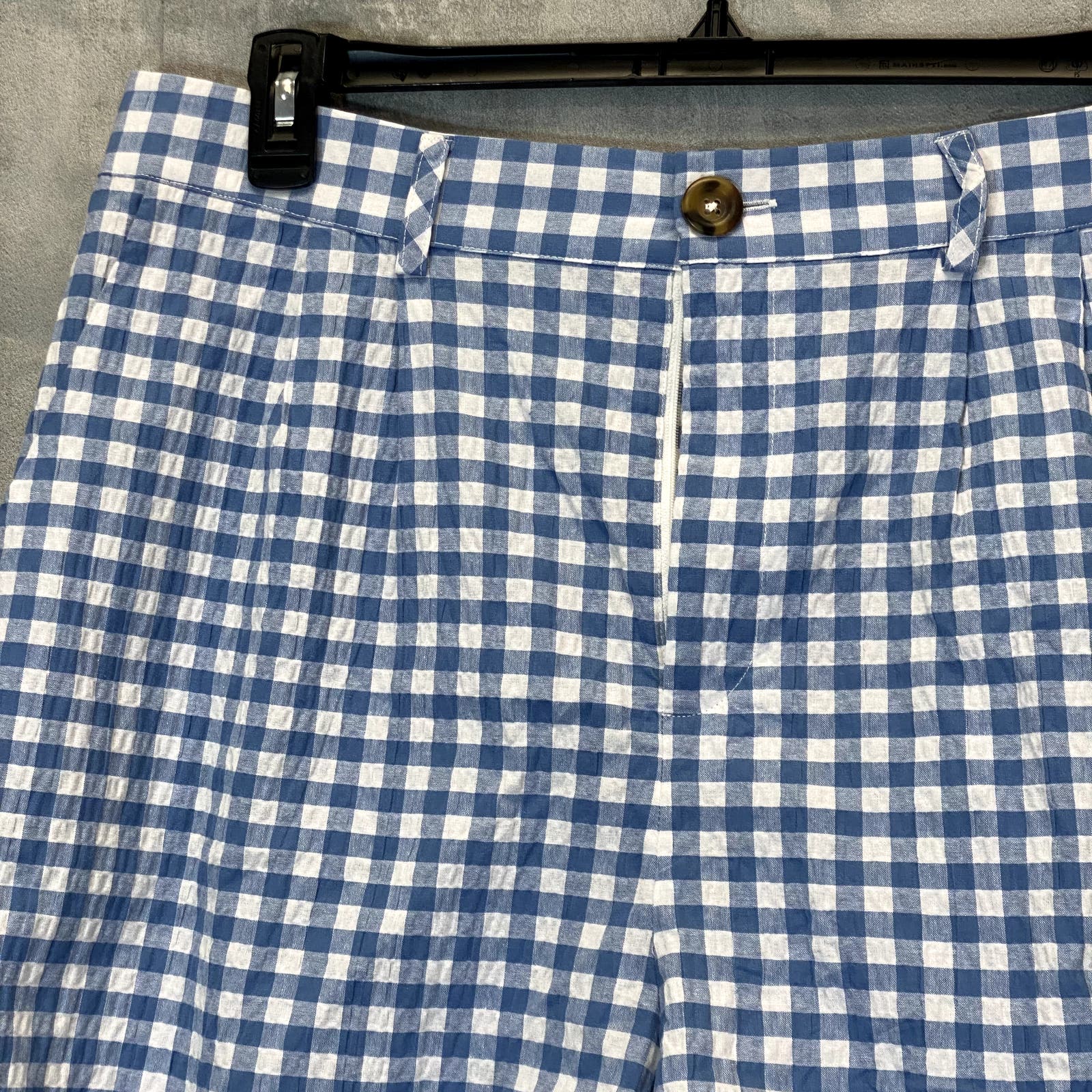 ABOUND Women's Plus Size Blue/White Gingham Shorts SZ 1X