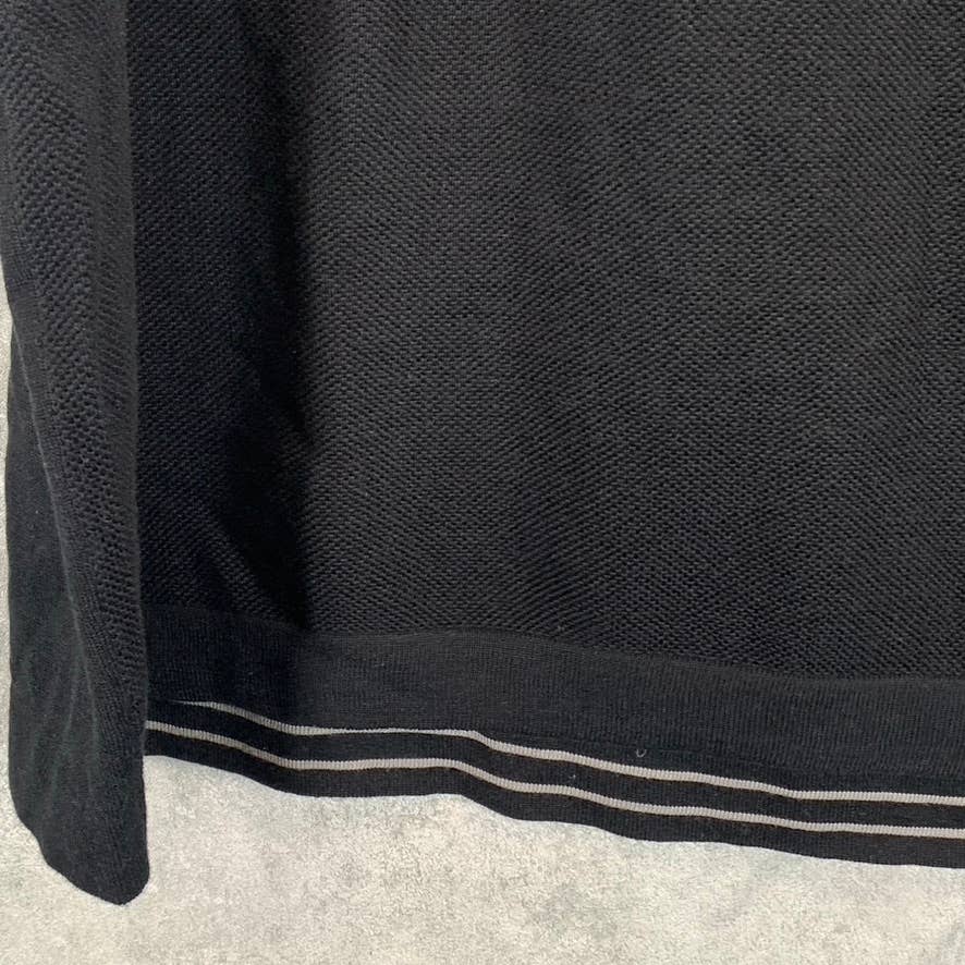 RAFFI LINEA UOMO Men's Black Textured Crewneck Short-Sleeve T-Shirt SZ XL