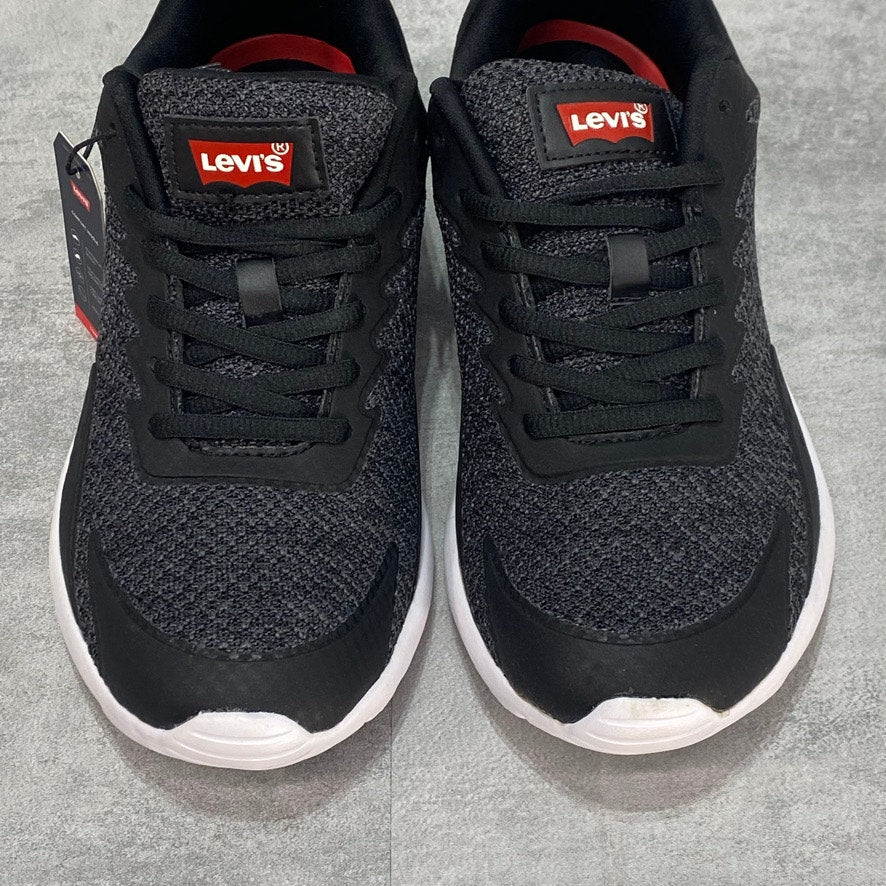 LEVI'S Black Men's Delta Knit Breathable Chunky Sole Lightweight Sneakers SZ 8