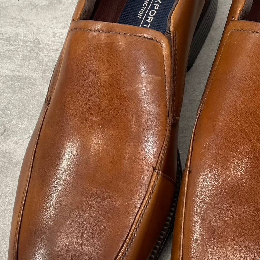 ROCKPORT Men's Wide Width Tan Total Motion Dressport Slip-On Shoes SZ 8.5W