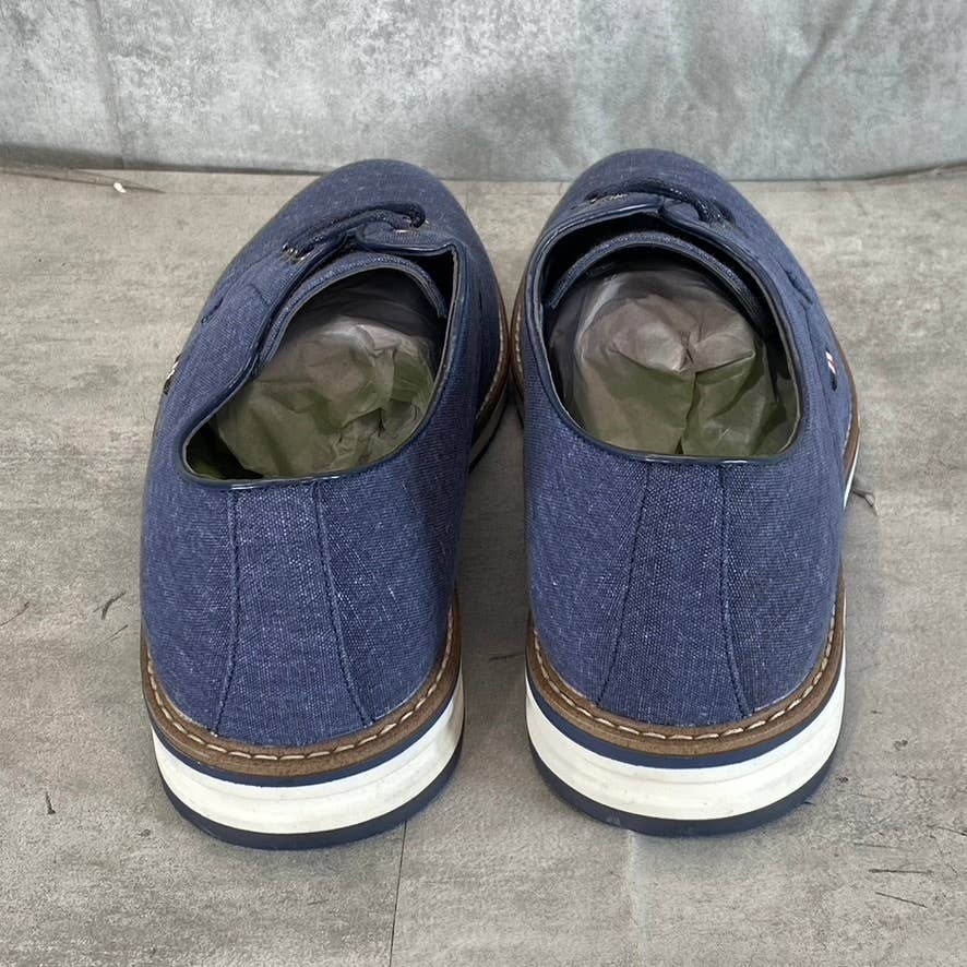 VANCE CO. Men's Blue Ammon Textile Casual Lace-Up Dress Shoes SZ 10.5