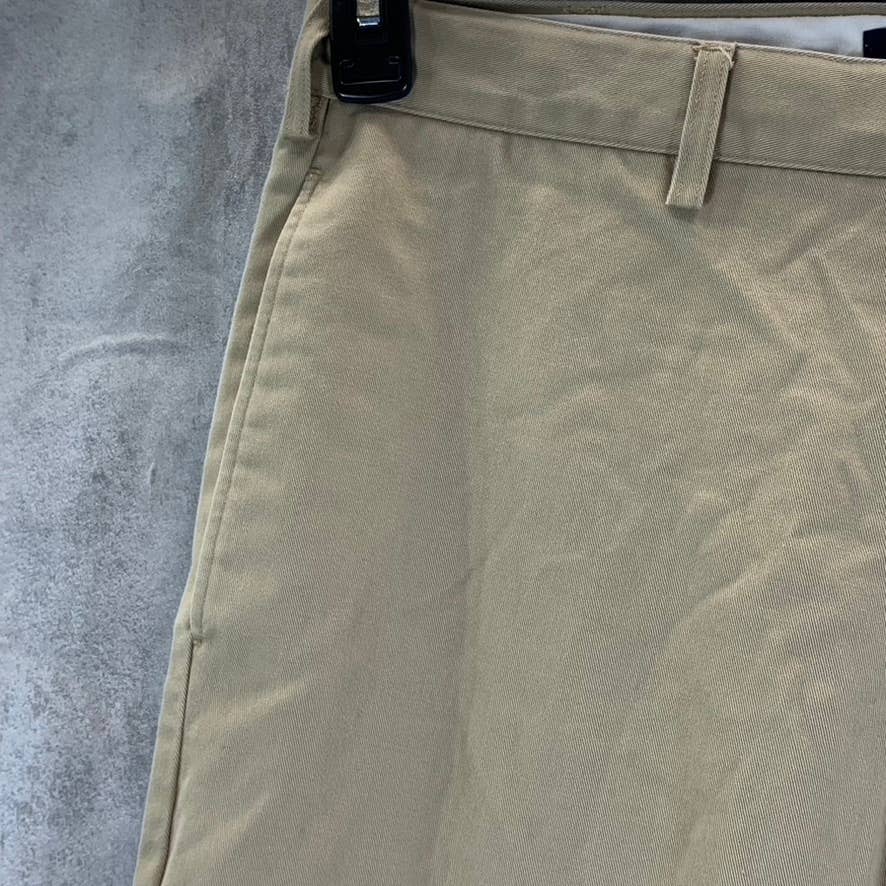 LANDS' END Men's Tan Traditional-Fit Straight-Leg Chino Pants SZ 32