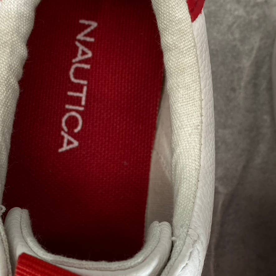 NAUTICA Women's White/Red/Pink Marita Round-Toe Slip-On Sneakers SZ 6