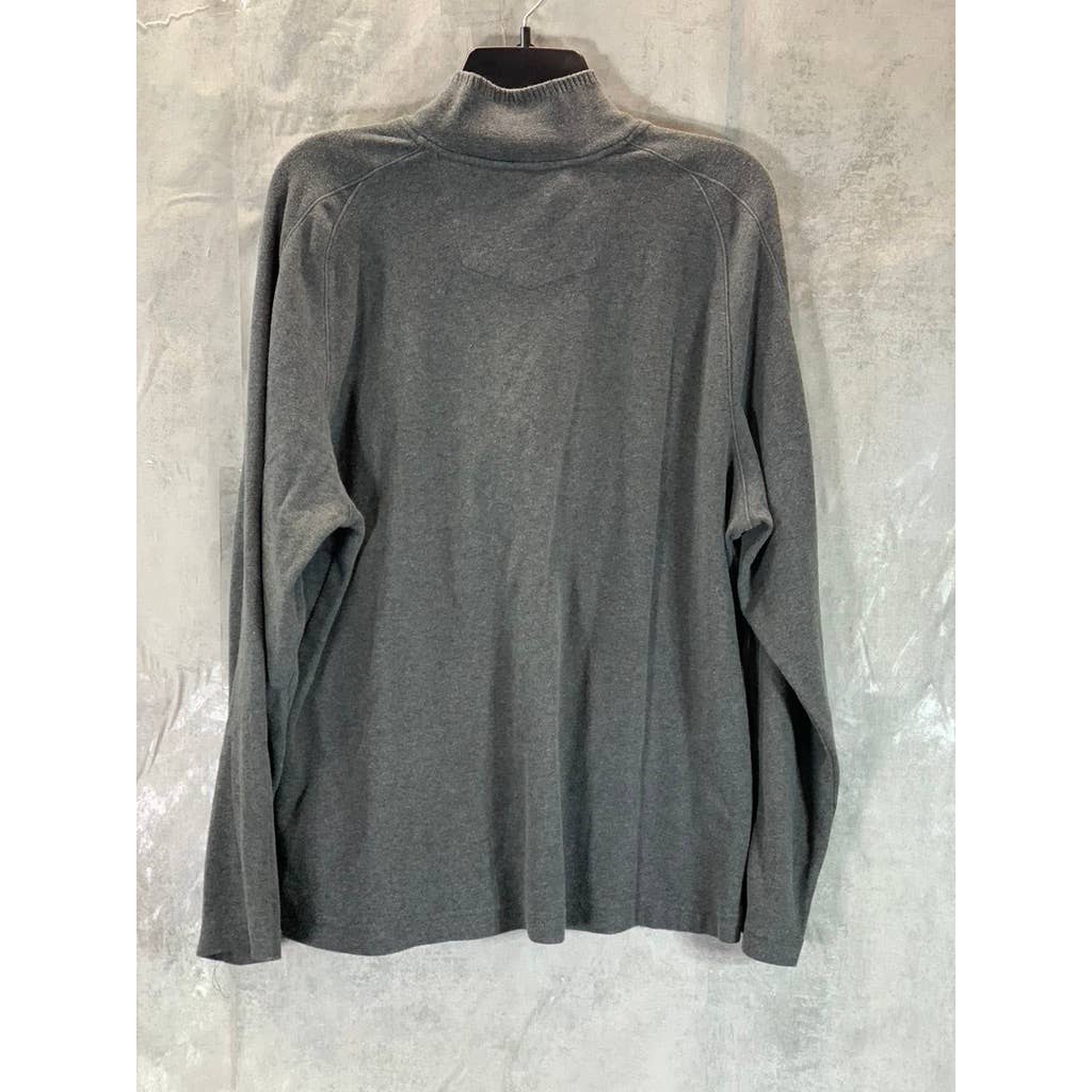 ROBERT GRAHAM Men's Gray Classic-Fit Quarter-Zip Pullover Sweater SZ XL