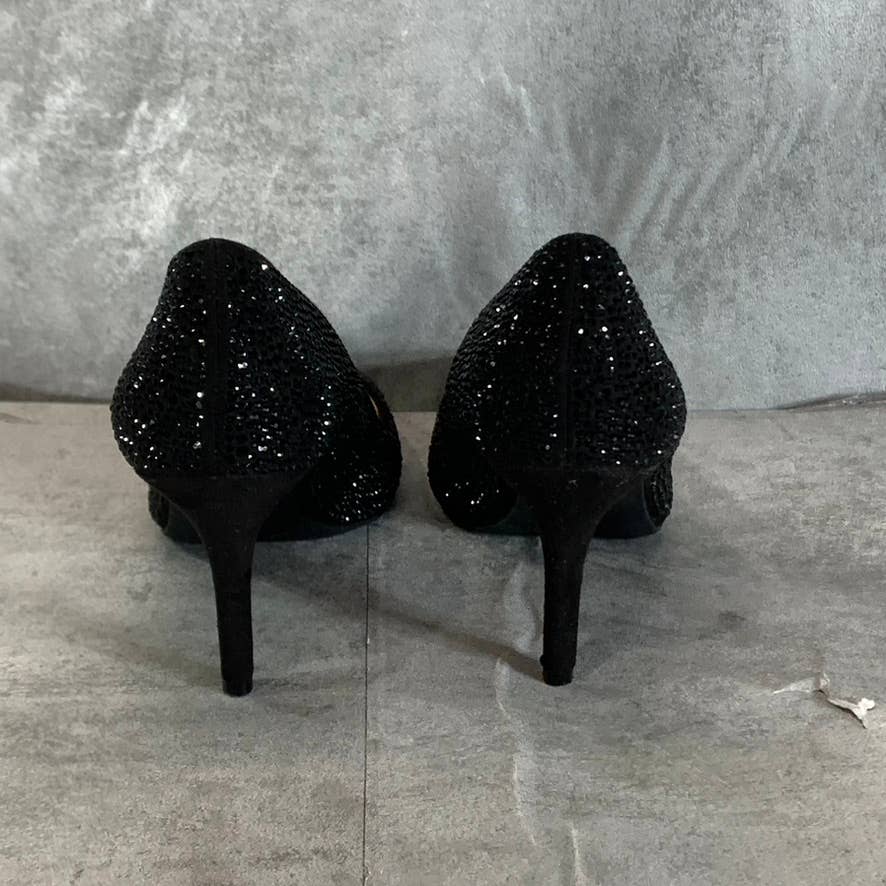 INC INTERNATIONAL CONCEPTS Women's Black Rhinestone Zitah Pointed-Toe Pumps SZ 6