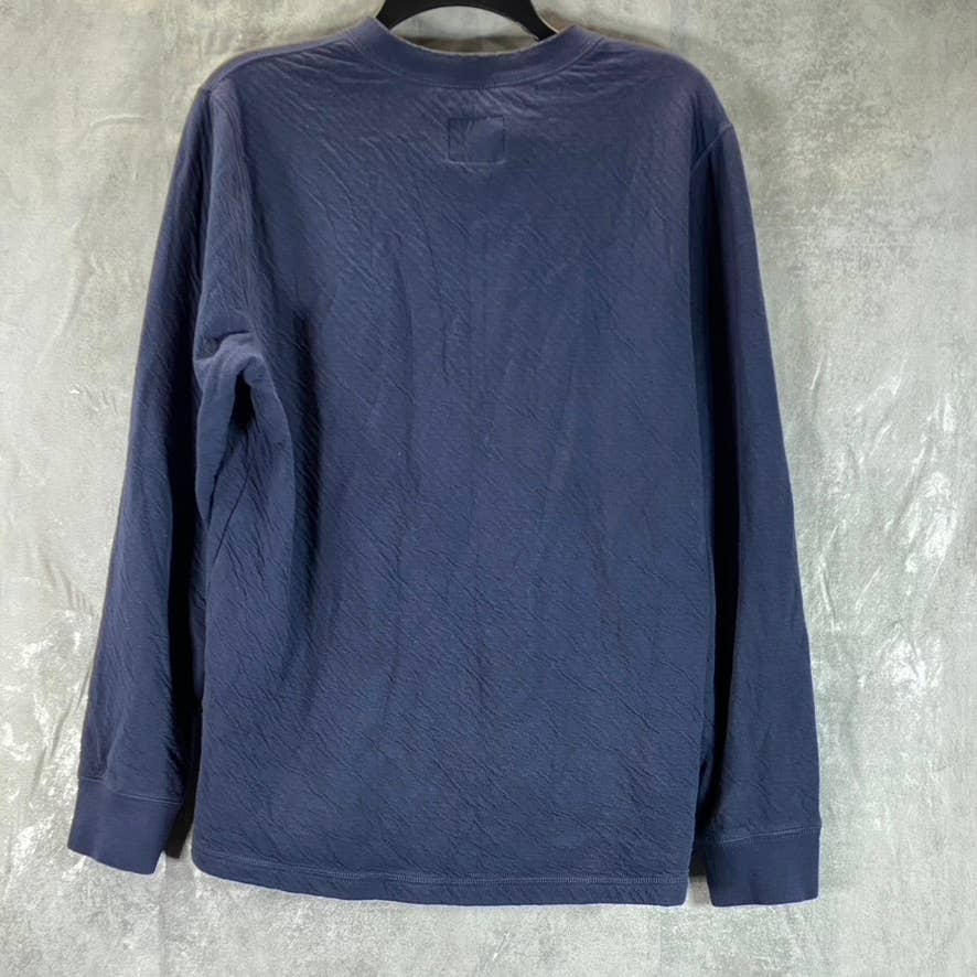 ABERCROMBIE & FITCH Men's Navy Pullover Henley Sweatshirt SZ M