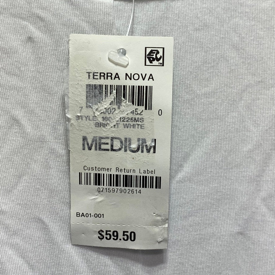 ALFANI White Wrap-Front Short Sleeve Round Neck Top SZ M