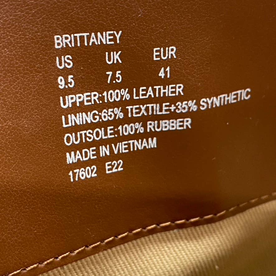 LAUREN RALPH LAUREN Women's Brown Leather Brittaney Buckle Riding Boots SZ 9.5