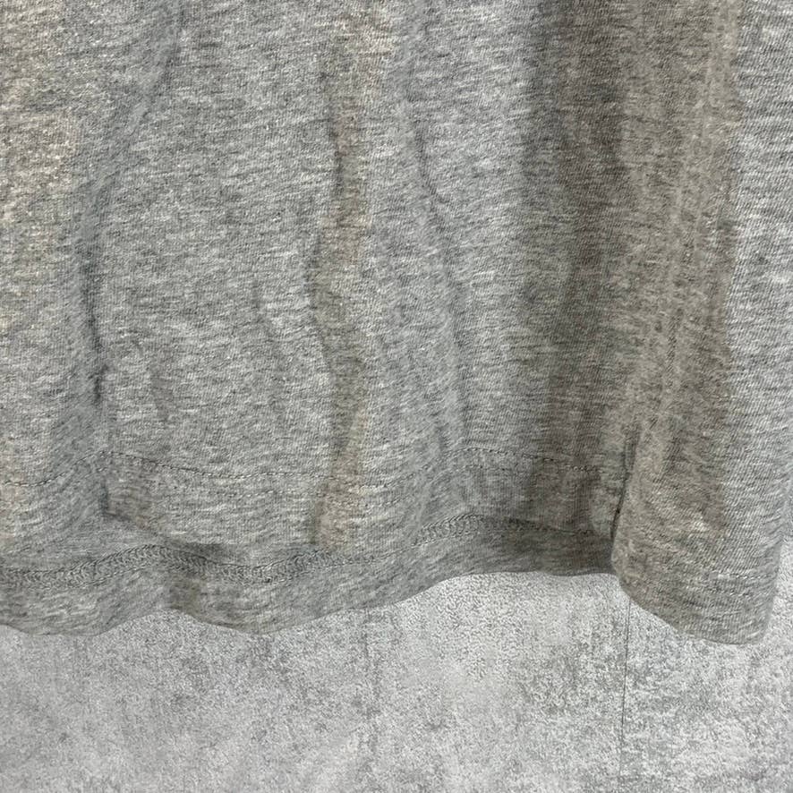 ABERCROMBIE & FITCH Men's Grey Muscle Short-Sleeve Henley T-Shirt SZ M