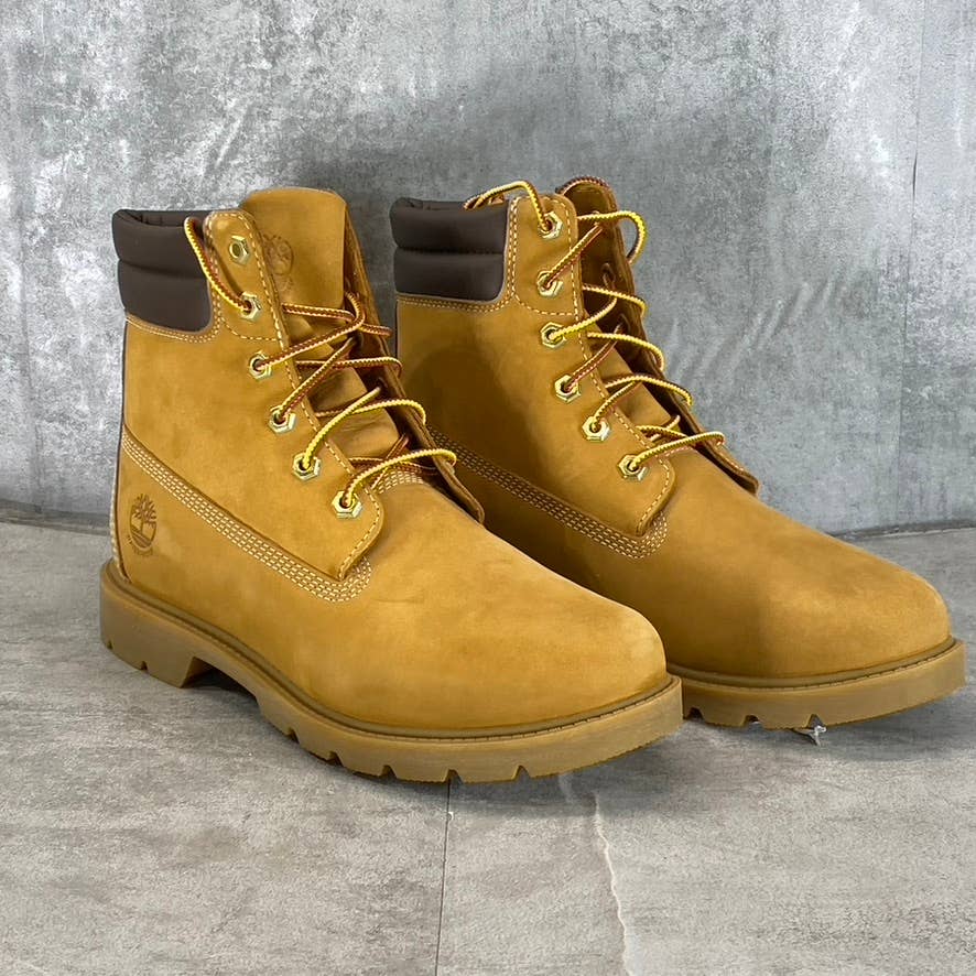 TIMBERLAND Women's Wheat Nubuck Linden Woods 6" Waterproof Lace-Up Boots SZ 9.5