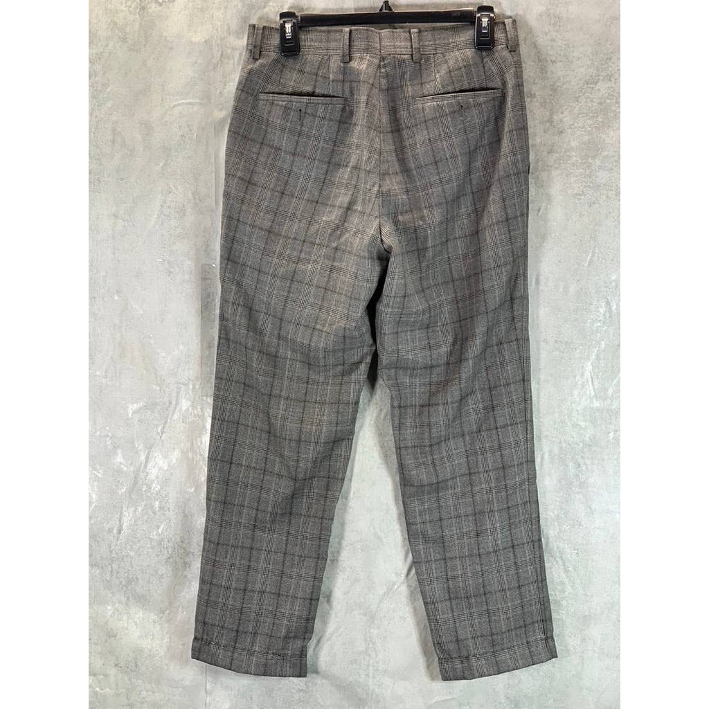 BAR III Men's Grey Plaid Slim-Fit Flat Front Suit Pants SZ 30X32
