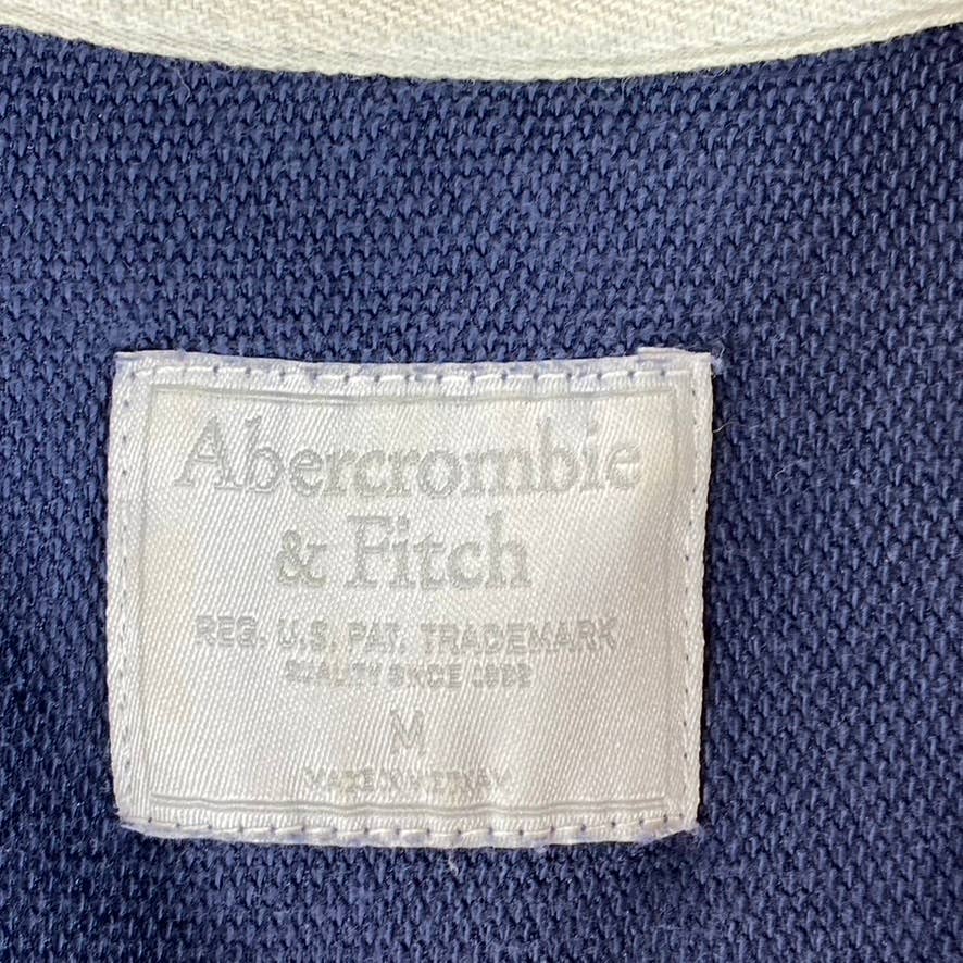 ABERCROMBIE & FITCH Men's Navy Pullover Henley Sweatshirt SZ M
