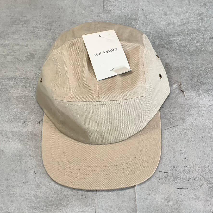 SUN+STONE Men's Brown Cord Solid Panel Adjustable Baseball Cap SZ OS