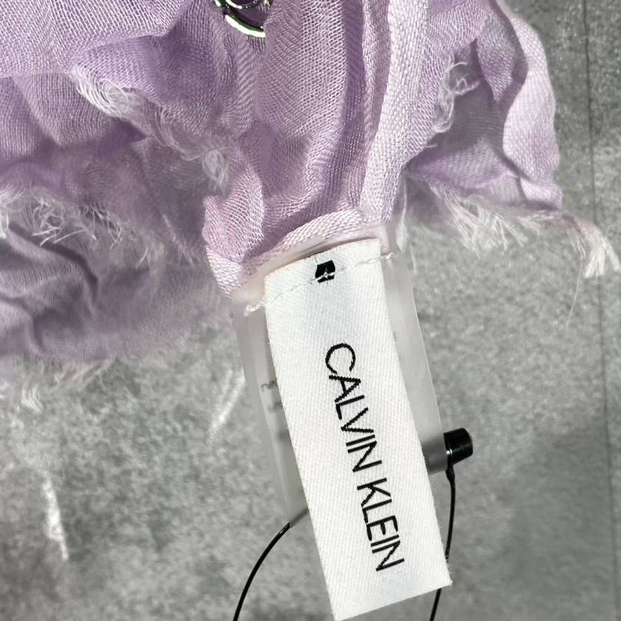 CALVIN KLEIN Women's Purple Chambray Woven Scarf SZ OS