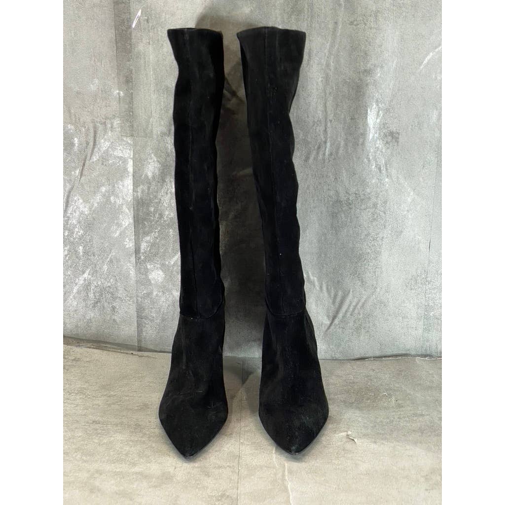 STEVEN By Steve Madden Women's Black Micro Kendrick Knee-High Dress Boots SZ 8.5