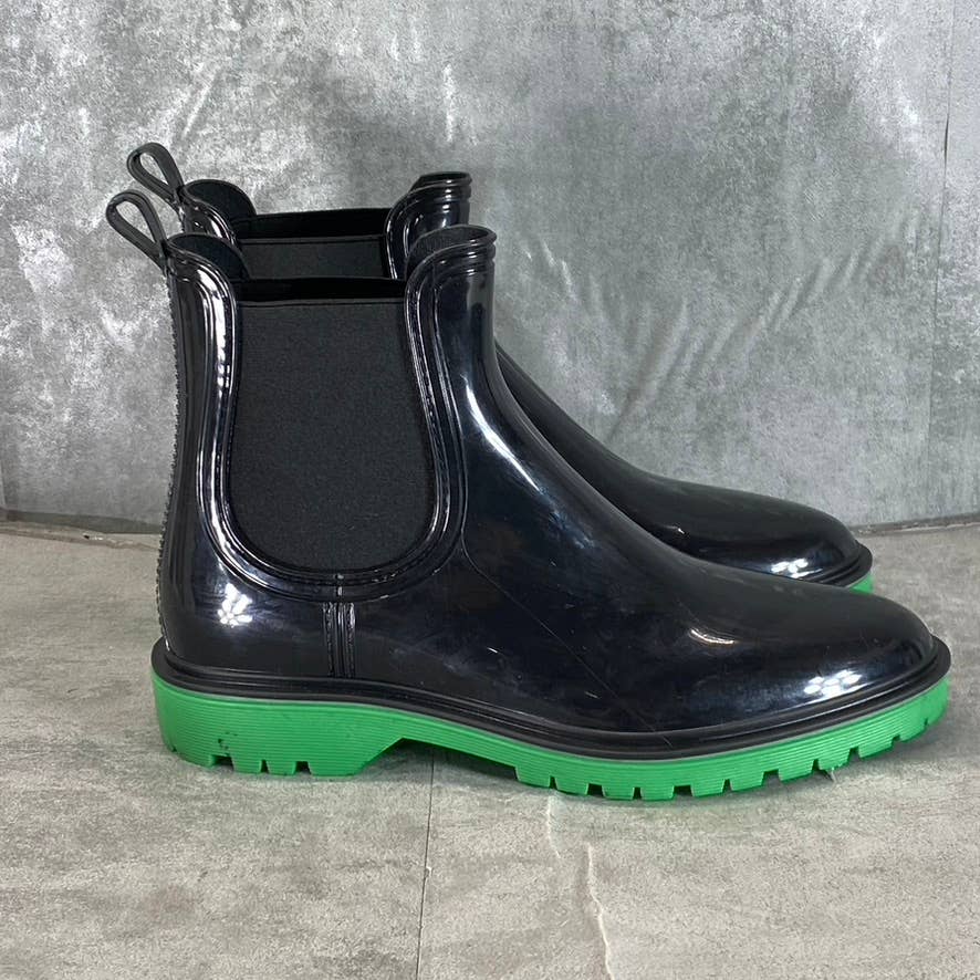 INC INTERNATIONAL CONCEPTS Women's Black Rylien Round-Toe Pull-On Rain Boot SZ10