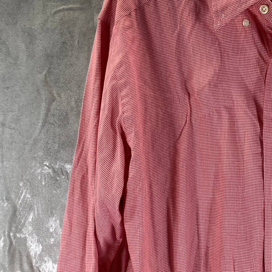 RALPH LAUREN Men's Red Gingham Blake Classic-Fit Long-Sleeve Button-Up Shirt SZM