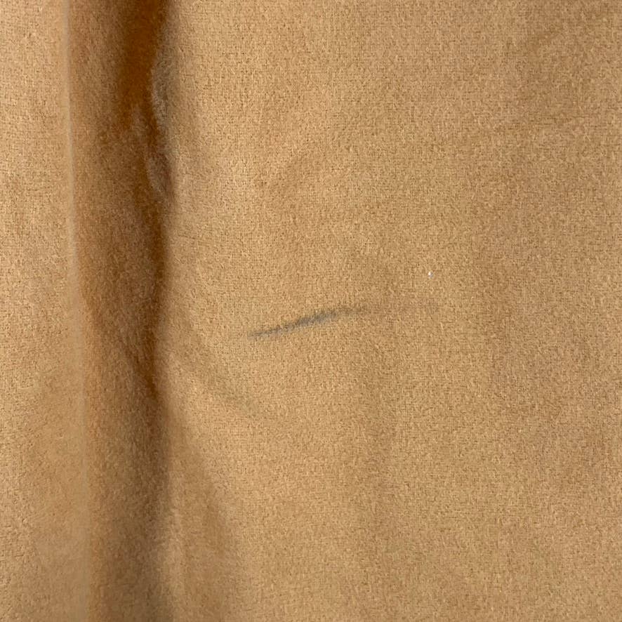 UNITED BY BLUE Men's Camel Solid Button-Up Flannel Long-Sleeve Shirt SZ L