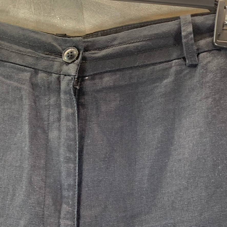 L.L. BEAN Women's Navy Linen Classic-Fit Pants SZ 16