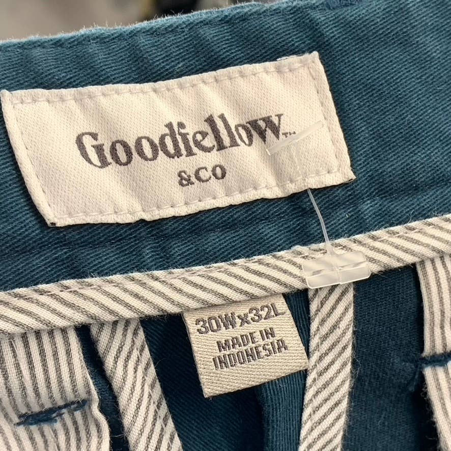 GOODFELLOW & CO Men's Frothy Blue Skinny-Fit Hennepin Chino Pants SZ 30X32
