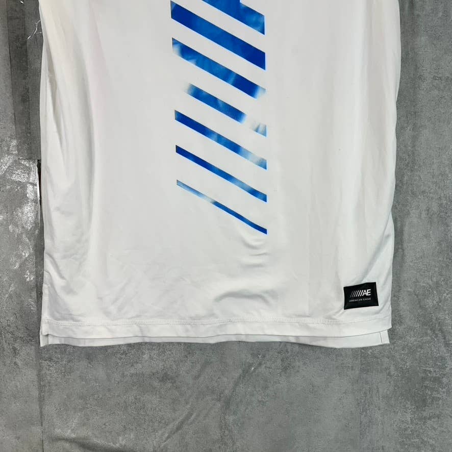 AMERICAN EAGLE OUTFITTERS Men's White AE Active Flex Crewneck T-Shirt SZ S