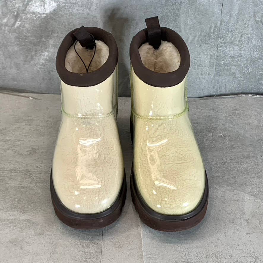 KOOLABURRA By UGG Women's Chocolate Brown/Natural Koola Clear Mini Boots SZ 8