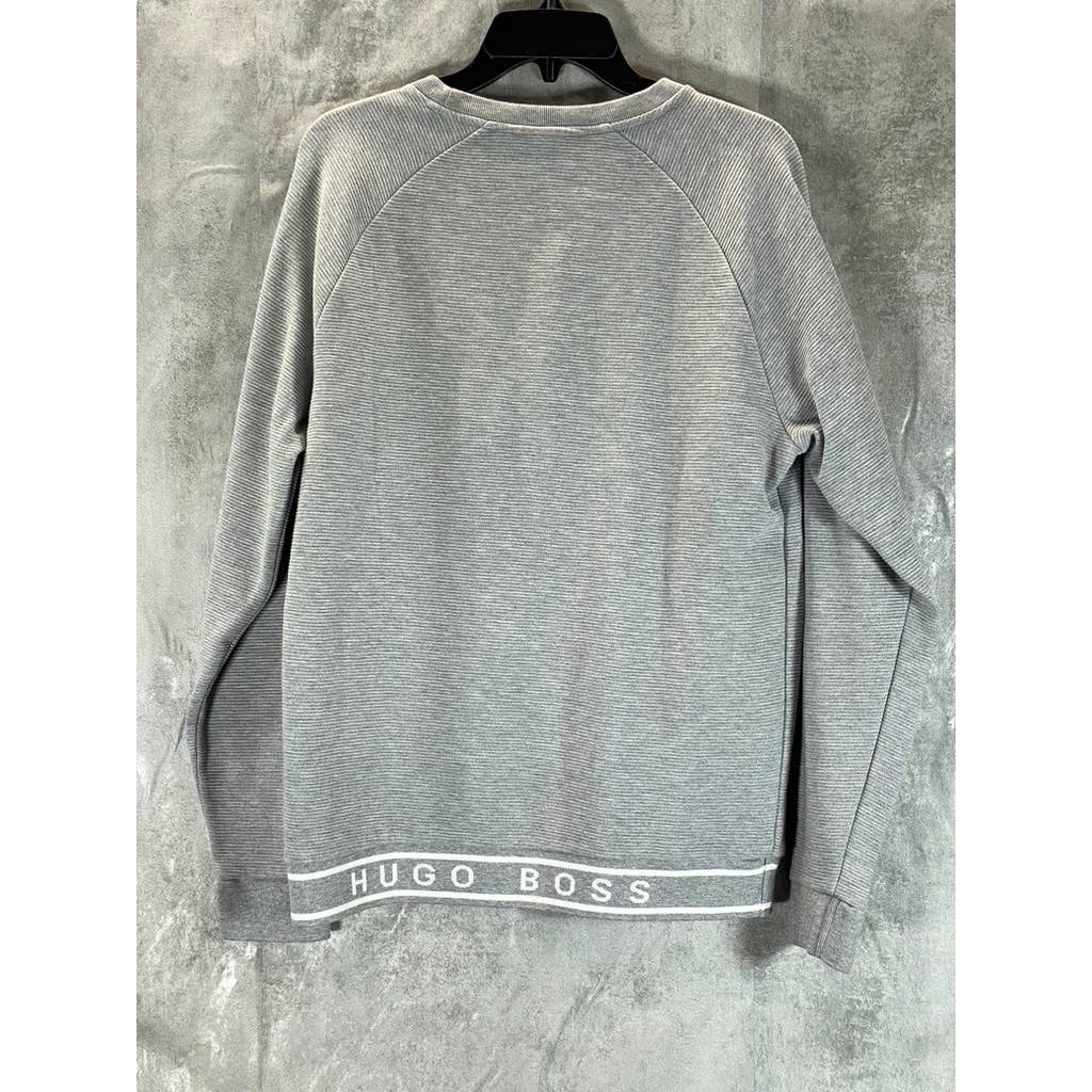 HUGO BOSS Women's Gray Bodywear Waffle Texture Logo Waistband Lunge Set SZ M