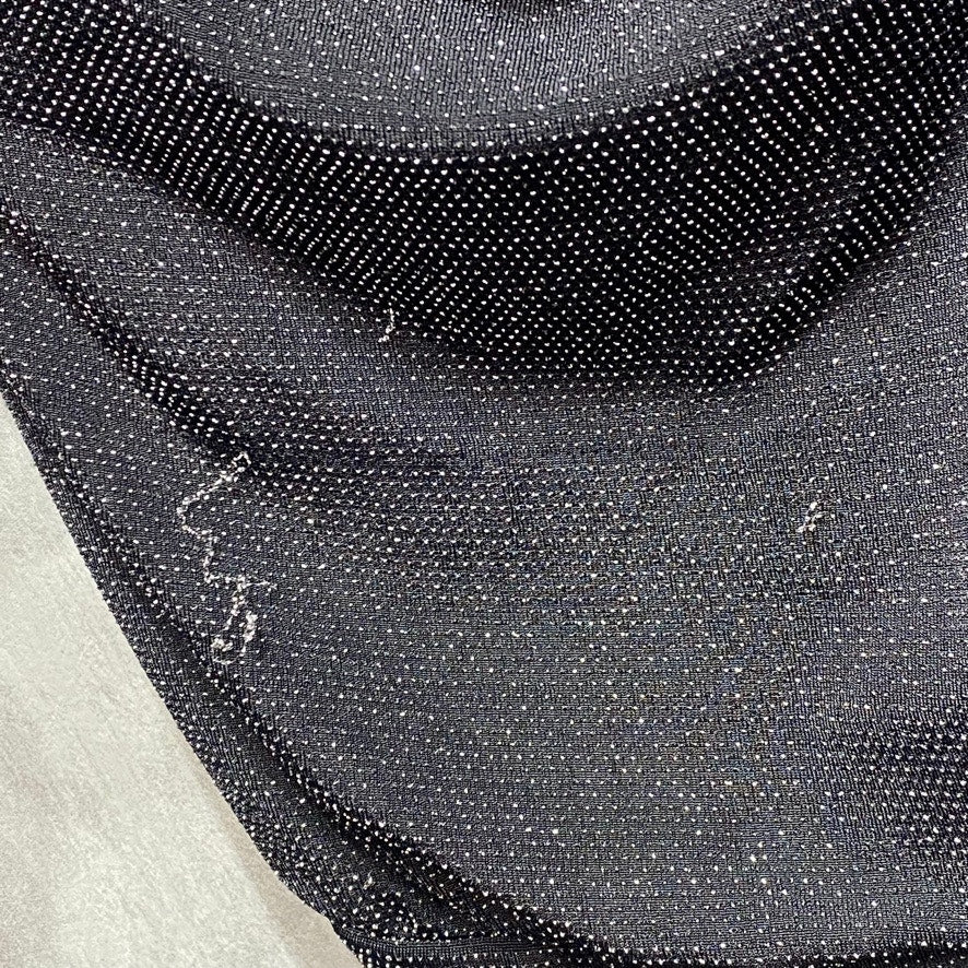 ALMOST FAMOUS Junior's Black Metallic Cowelneck Bodycon Pullover Mini Dress SZ XS (00-1/2)