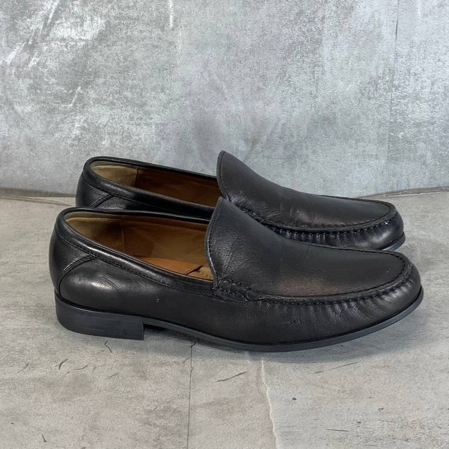 JOHNSTON & MURPHY Men's Black Glove Leather Hawkins Venetian Loafer SZ 9.5