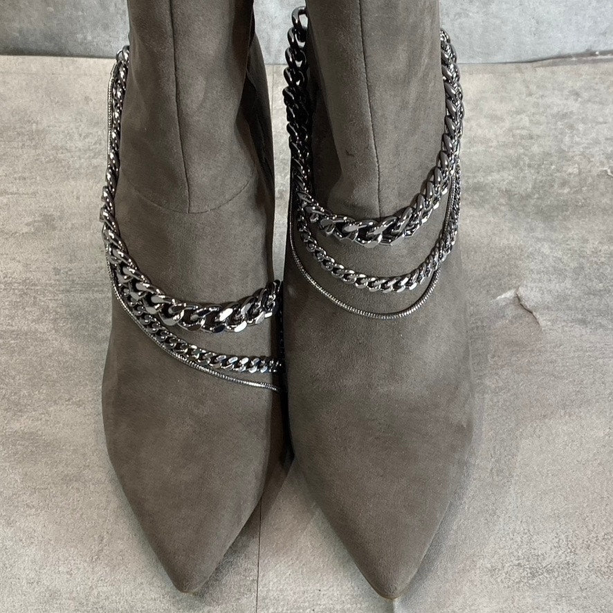 INC INTERNATIONAL CONCEPTS Women's Taupe Micro Reanna Pointed-Toe Stiletto READ