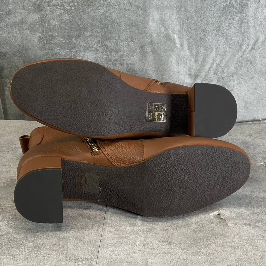JACK ROGERS Women's Mocha Berkley Water Resistant Block-Heel Booties SZ 8.5