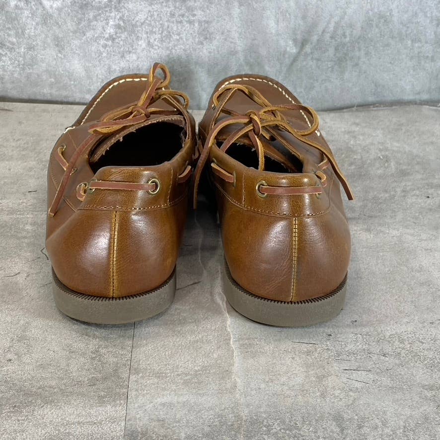 TOMMY HILFIGER Men's Tan Brazen Slip-On Moc-Toe Boat Shoe SZ 10.5